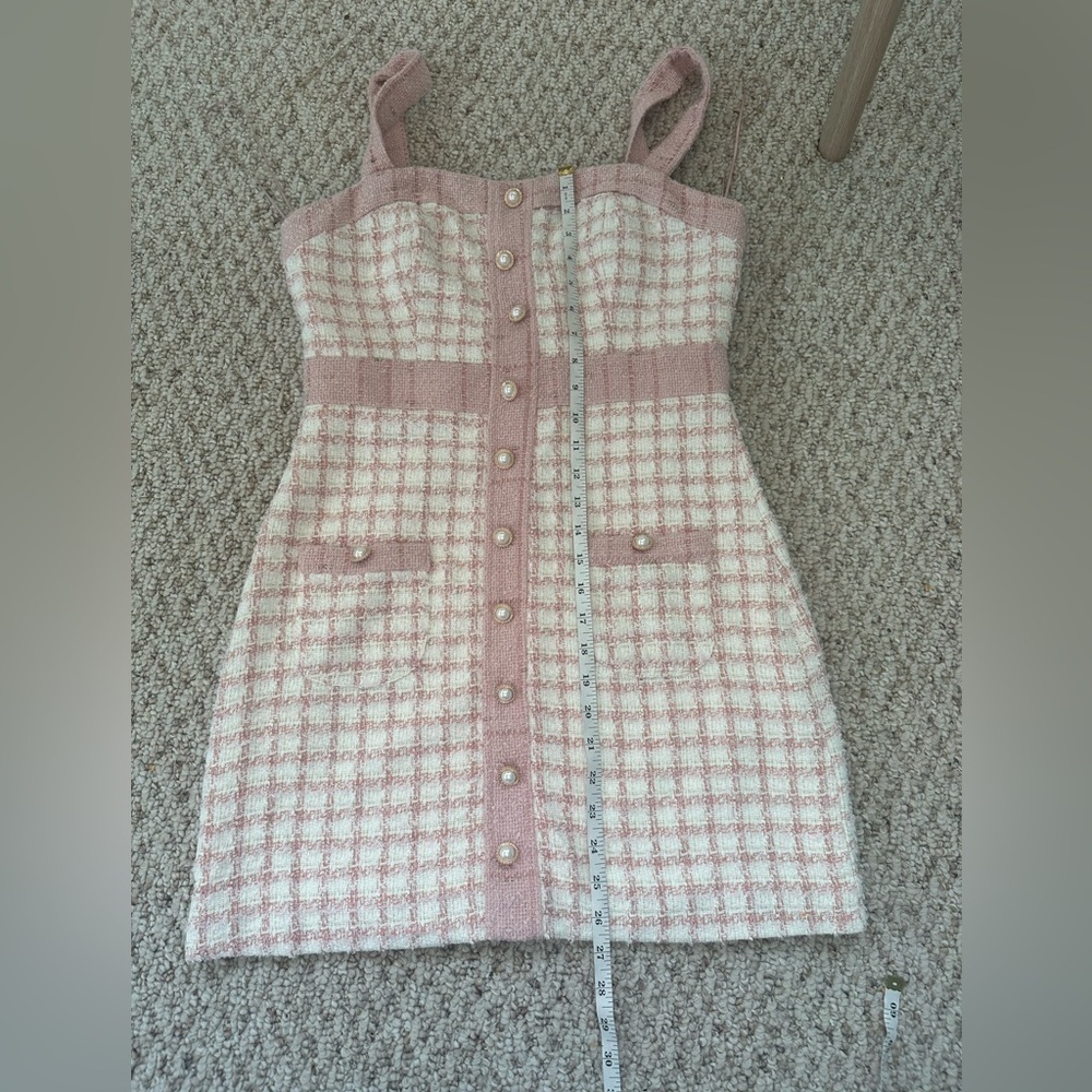 Storia Pink and White Buttoned Sheath Dress size M - Picture 6 of 8